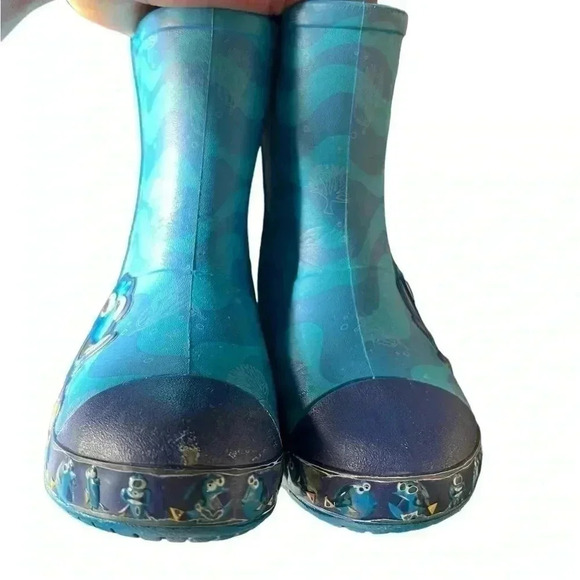Crocs Kids Finding Dory Rain Boots Blue Disney Size C11 Toddler/Youth - Picture 4 of 6
